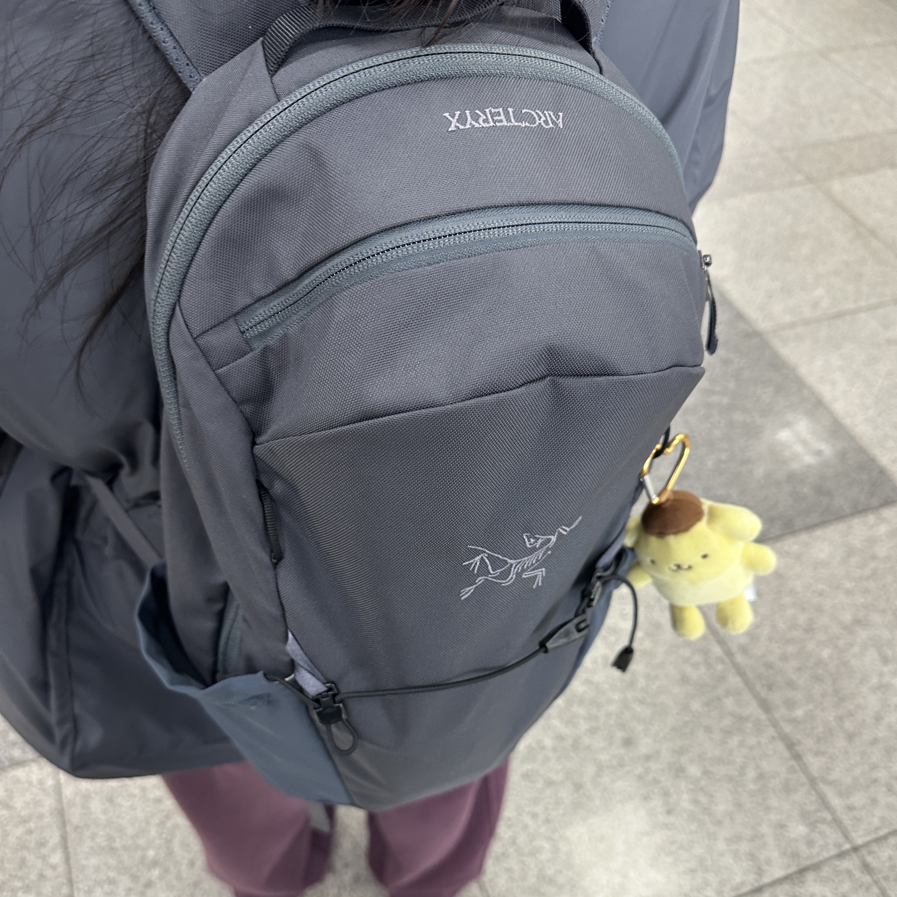 Arc'teryx Mantis 16 Backpack Black Sapphire 착용 스타일