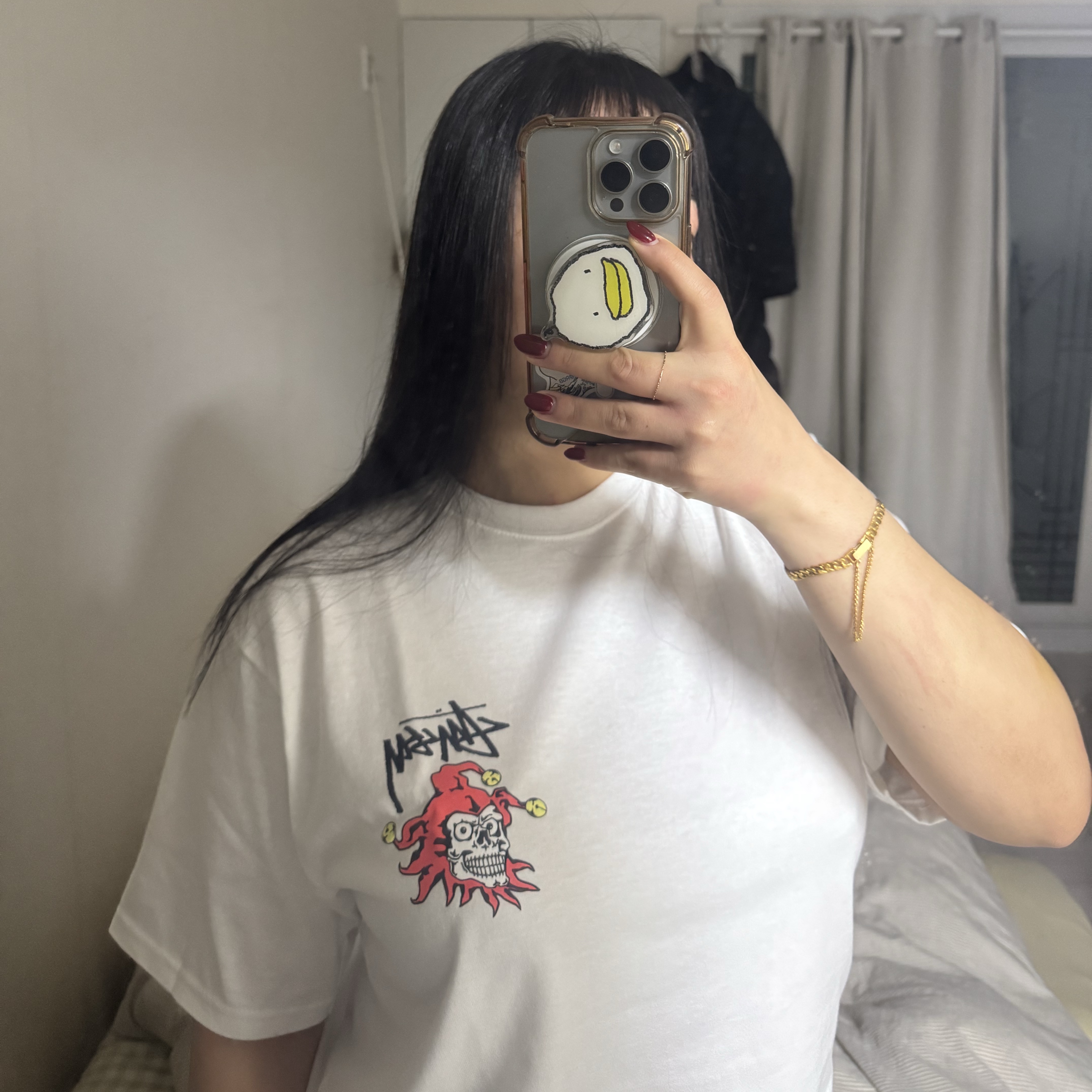 Stussy Joker T-Shirt White 착용 스타일