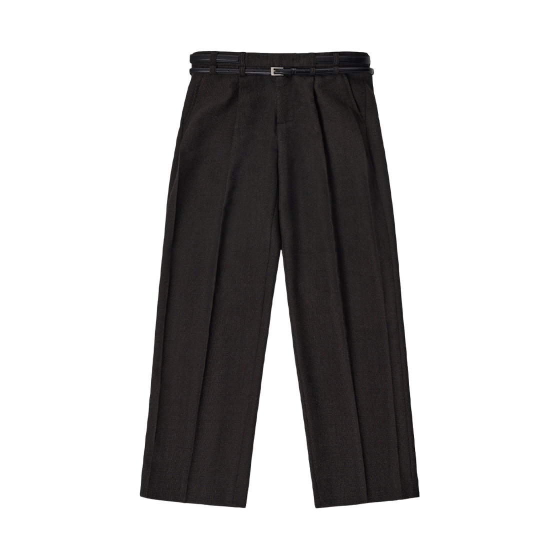 에스티유 크리즈 더블 벨트 슬랙스 인 브라운(STU Crease Double Belt Slacks In Brown)