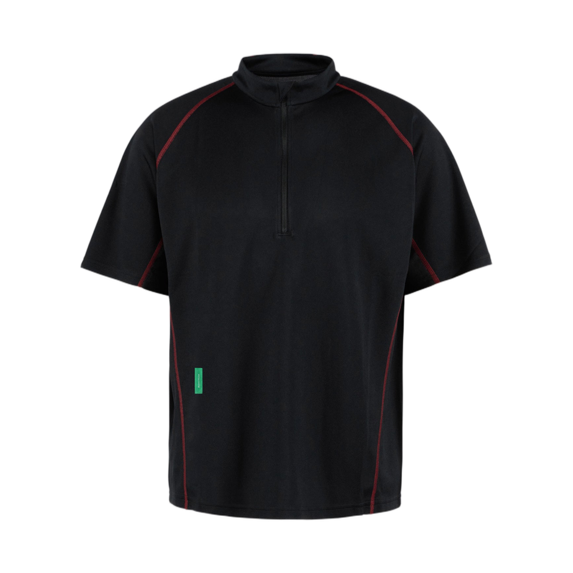 디스트릭트 비전 쿼터 집 트레이닝 셔츠 블랙 레드(District Vision Quarter Zip Training Shirt Black Red) - 1