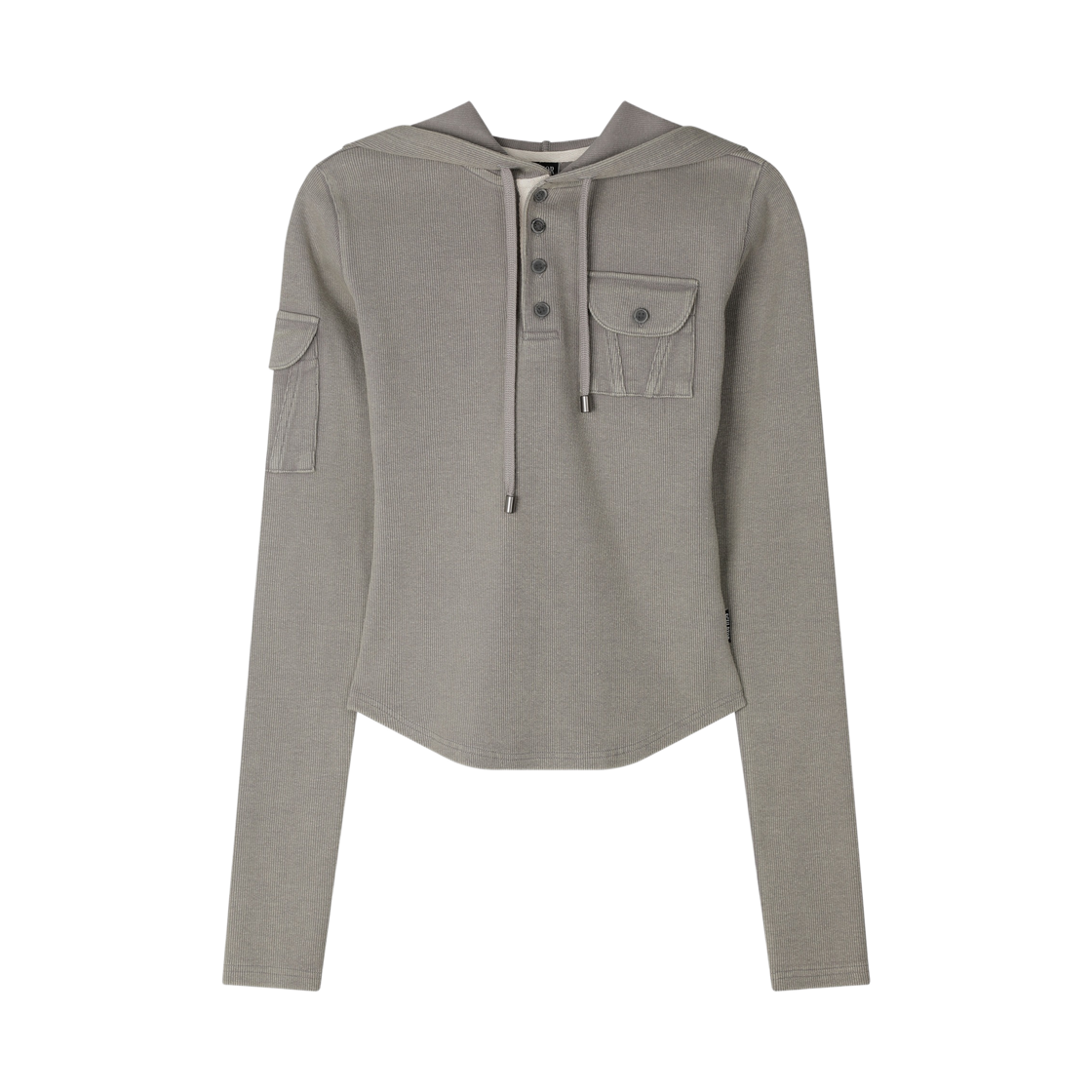 (W) 스컬프터 워시드 포켓 후드 그레이((W) Sculptor Washed Pocket Hoodie Gray) - 1