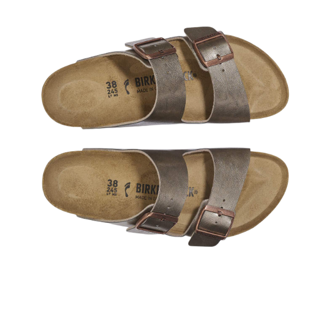 (W) 버켄스탁 아리조나 비르코 플로 그레이스풀 토프 - 내로우((W) Birkenstock Arizona Birko Flor Graceful Taupe - Narrow) - 2