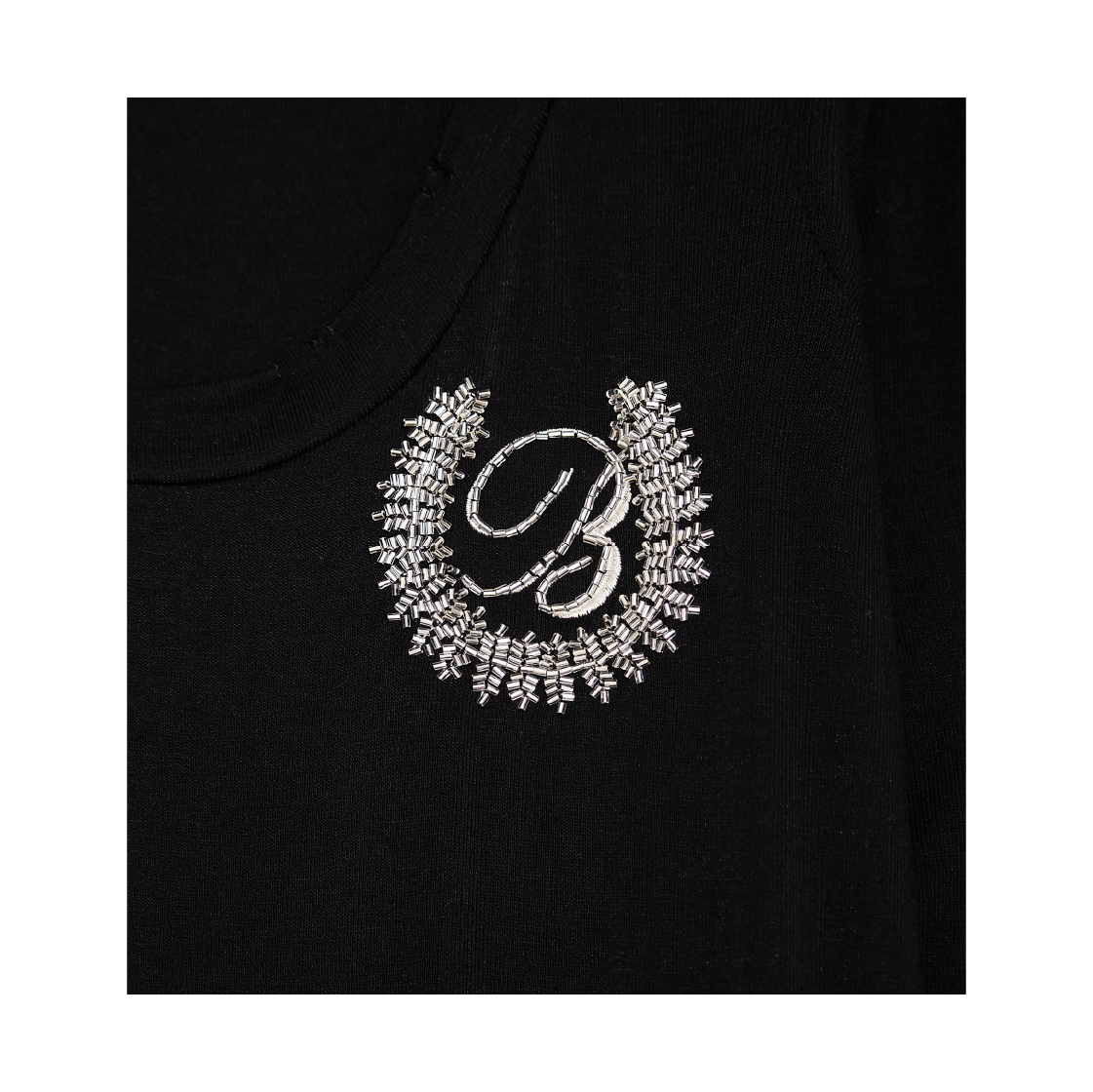 본네 비디드 플런지 넥 탑 블랙(Bonnae Beaded Plunge Neck Top Black) - 3