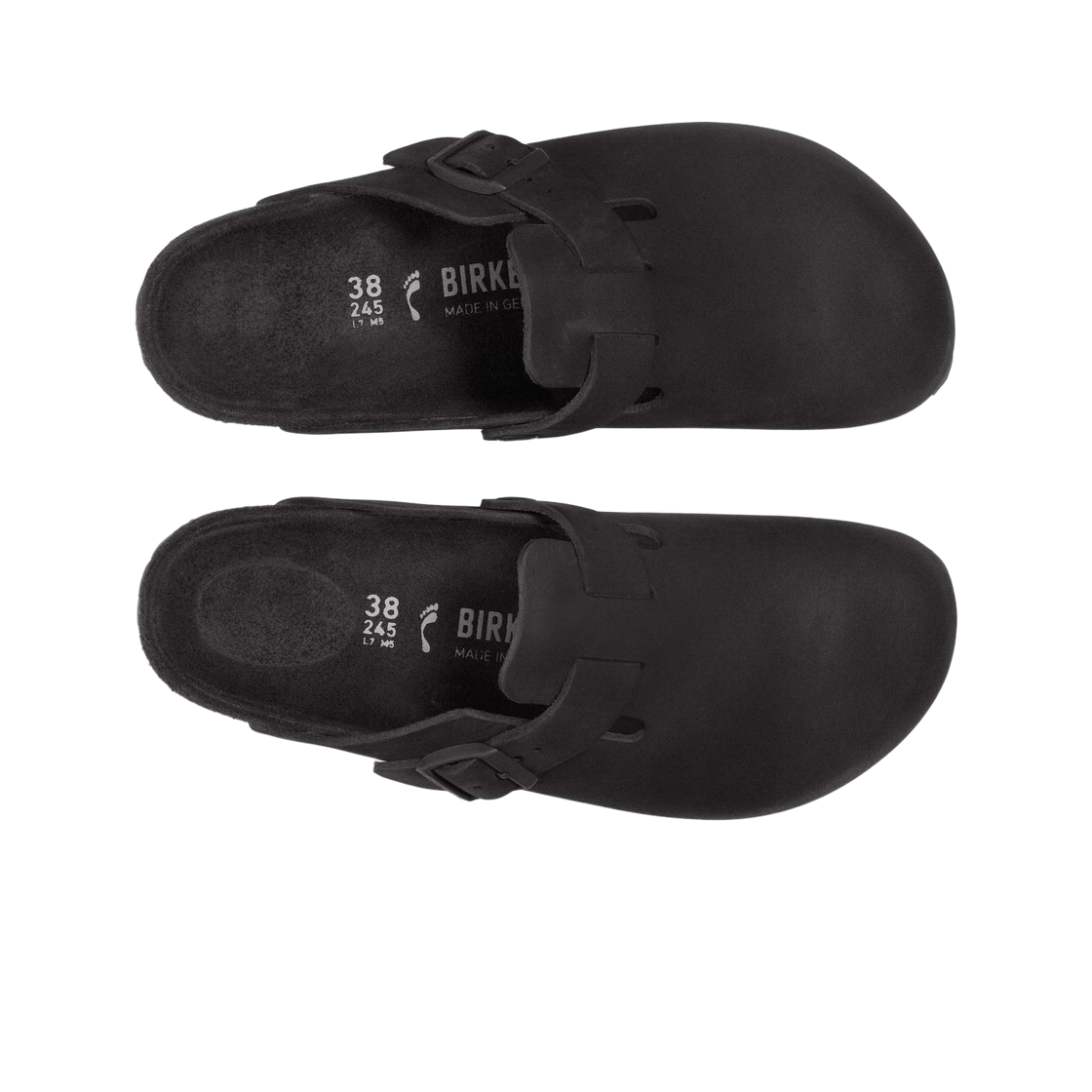 버켄스탁 보스턴 누벅 레더 블랙 - 레귤러(Birkenstock Boston Nubuck Leather Black - Regular) - 2