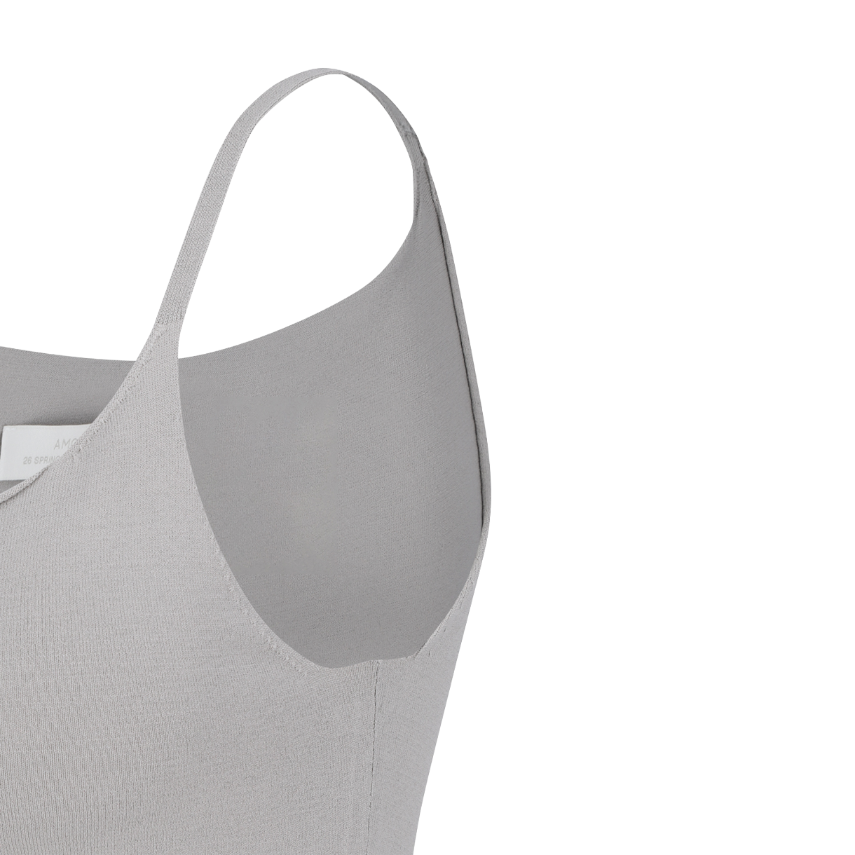 아모멘토 우먼 슬리브리스 니트 탑 그레이 베이지 - 26SS(Amomento Women Sleeveless Knit Top Grey Beige - 26SS) - 5