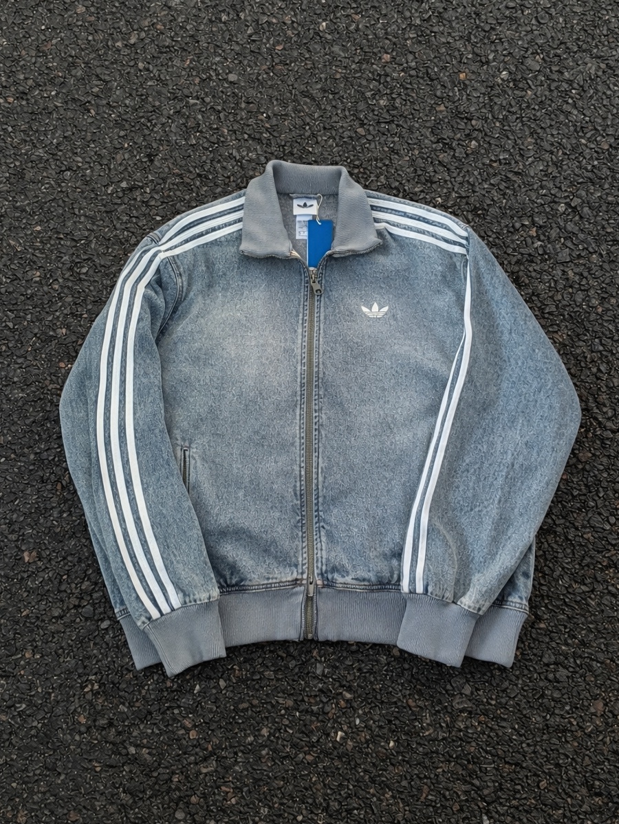 Adidas x Atmos Denim Firebird Track Top Indigo Denim - KR Sizing 착용 스타일