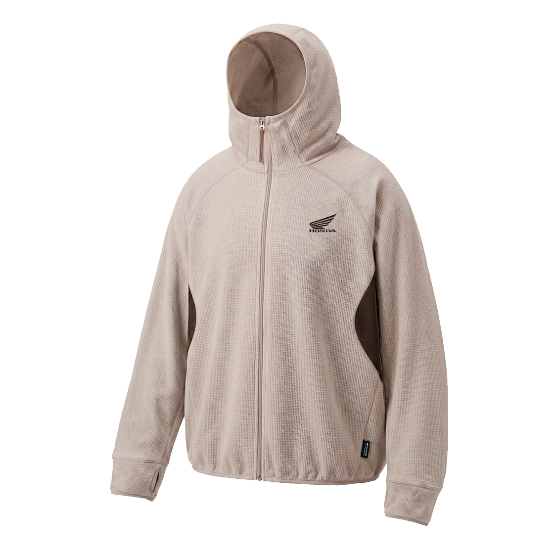 HGS1HZ331ABE Honda H-Tech Light Weight Waffle Hoodie Zip-Up Beige