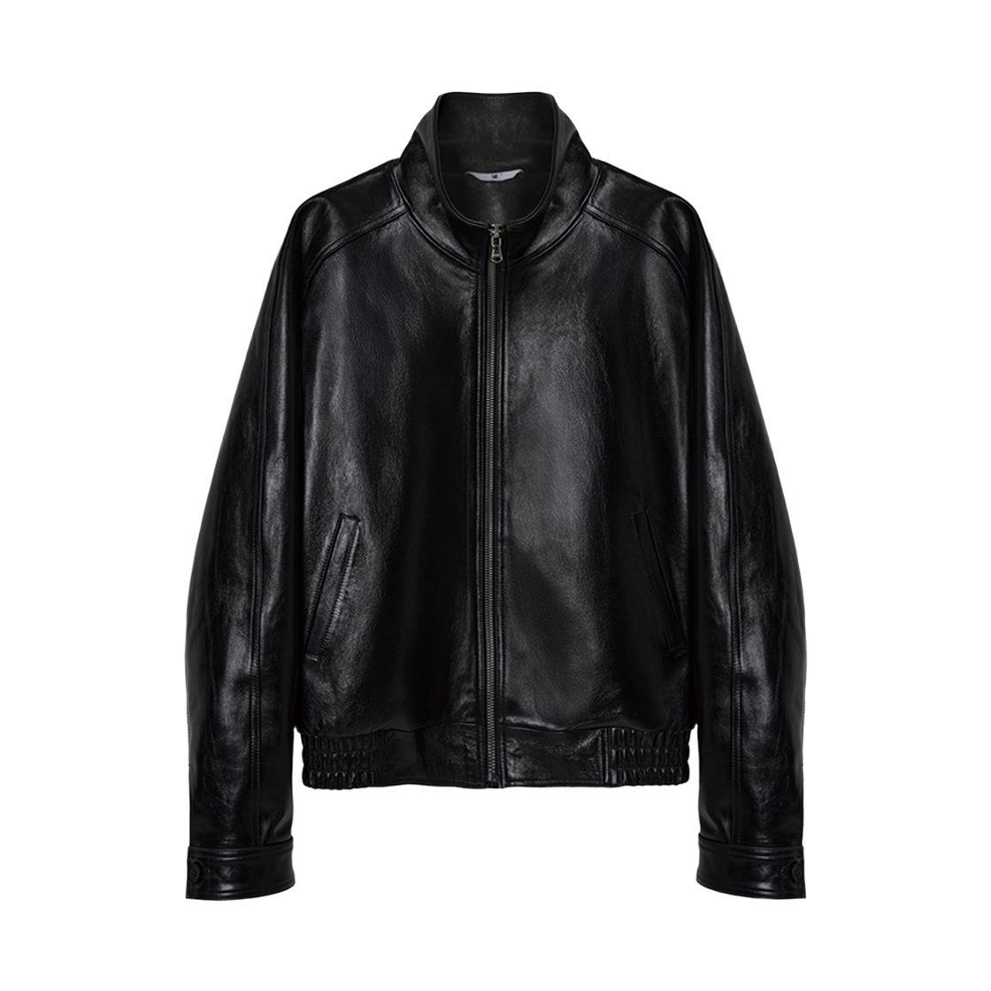 에스티유 램스킨 레더 자켓 인 블랙(STU Lambskin Leather Jacket In Black)
