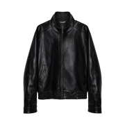 STU Lambskin Leather Jacket In Black