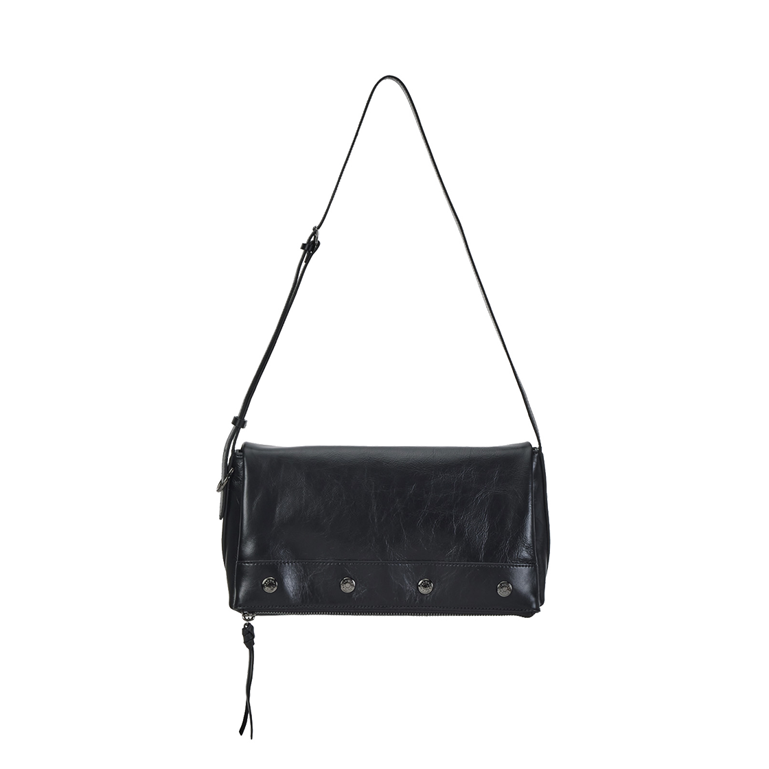 분크 퍼펙 버튼 업 플랩 크로스 스몰 블랙(vunque Perfec Button Up Flap Cross S Black) - 2