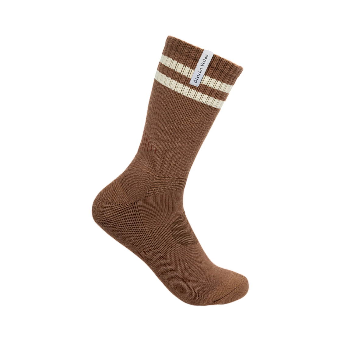 디스트릭트 비전 조널 오가닉 코튼 삭스 브라운 샌드(District Vision Zonal Organic Cotton Socks Brown Sand) - 1