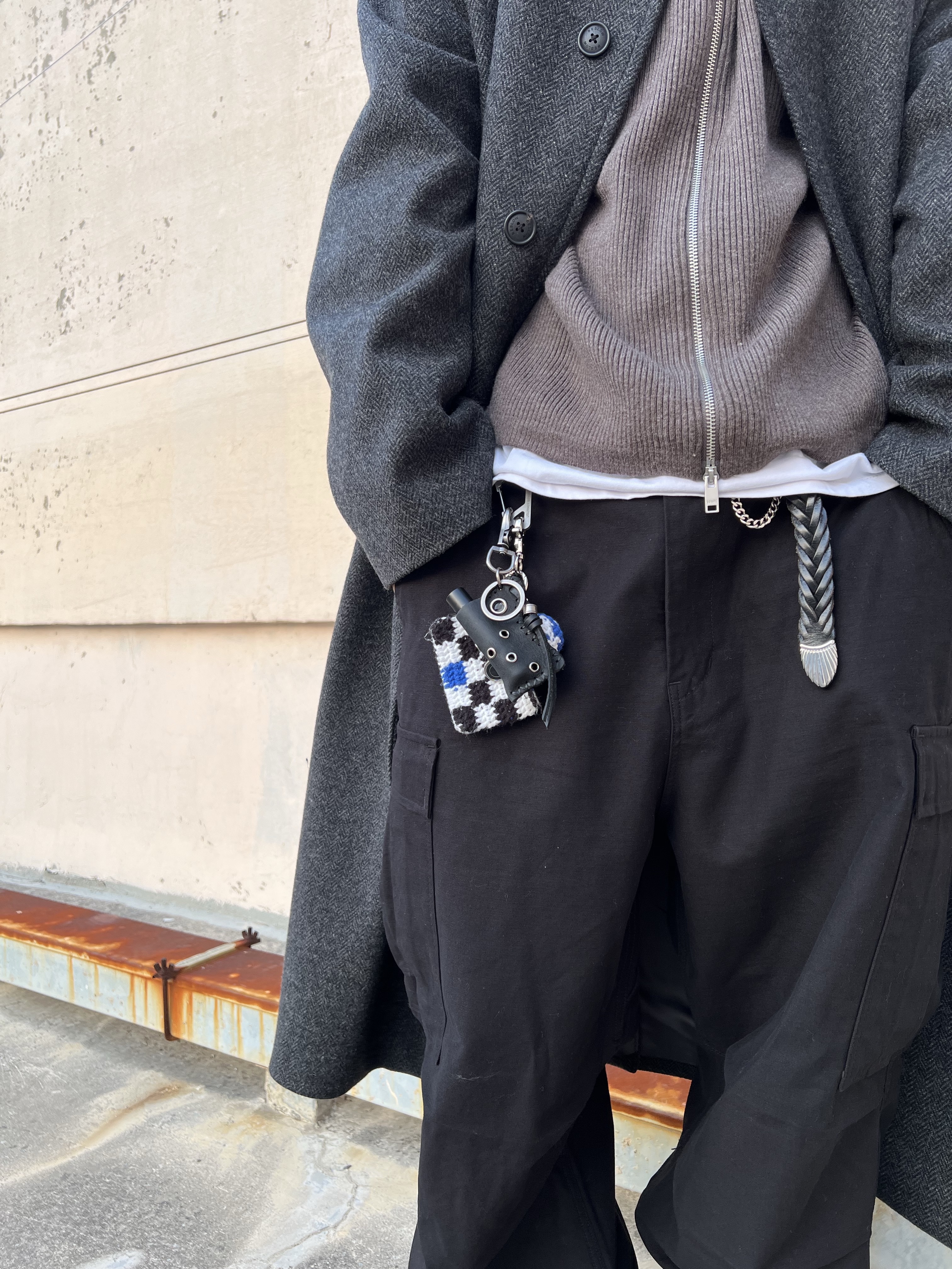 Nike x Sacai Magmascape SP Varsity Royal, Jieda Western Belt Black 착용 스타일 - 3