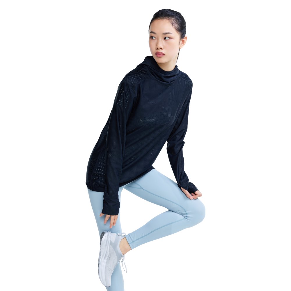 프로-스펙스 유니 울트라라이트 메쉬 후디 긴팔티셔츠 블랙(PRO-SPECS Unisex Ultra-Light Mesh Hoodie Tee Black) - 5