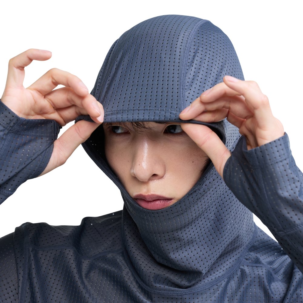 프로-스펙스 유니 울트라라이트 메쉬 후디 긴팔티셔츠 그레이(PRO-SPECS Unisex Ultra-Light Mesh Hoodie Tee Gray) - 6