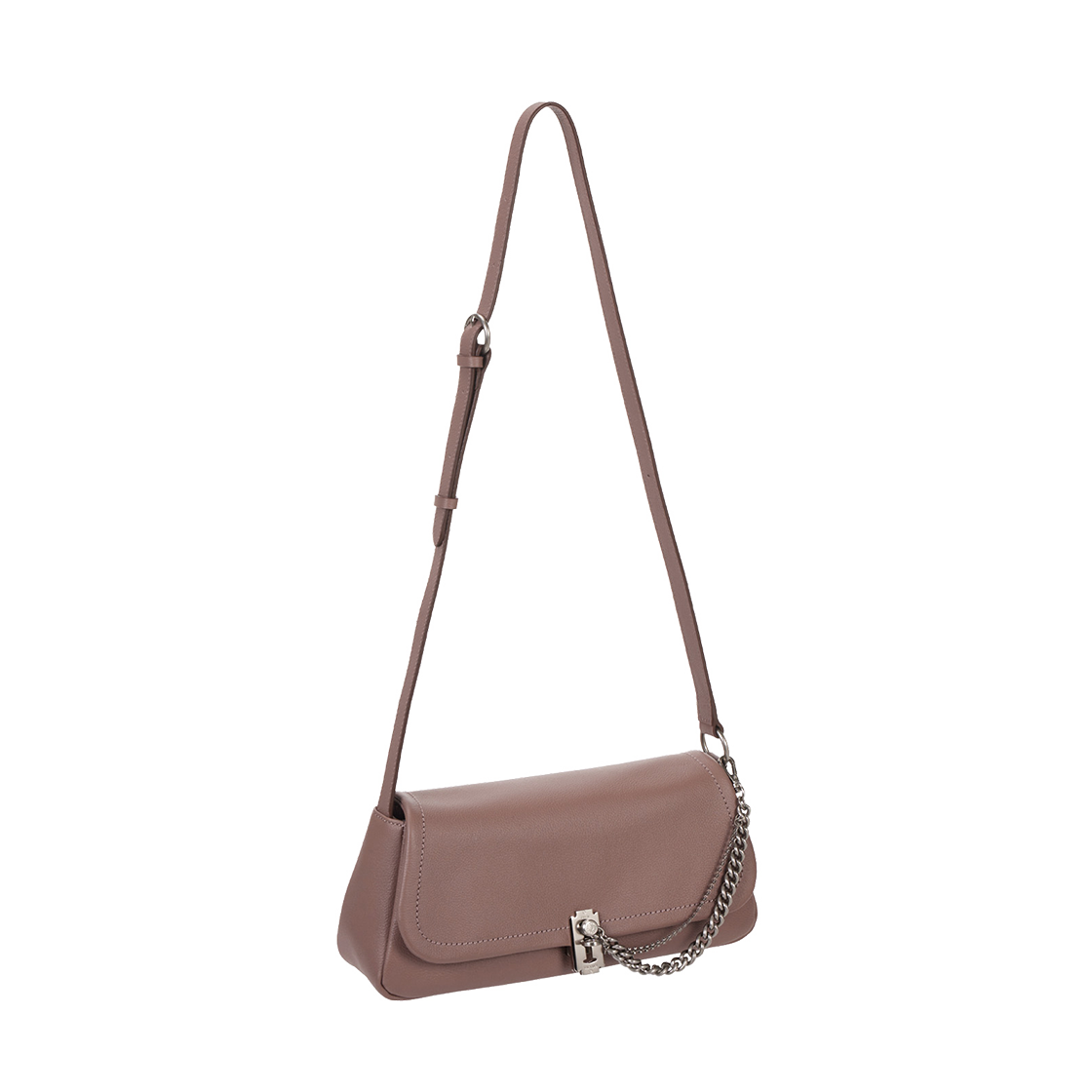 분크 오캄 와이드 플랩 숄더 스몰 라떼핑크(vunque Occam Wide Flap Shoulder)