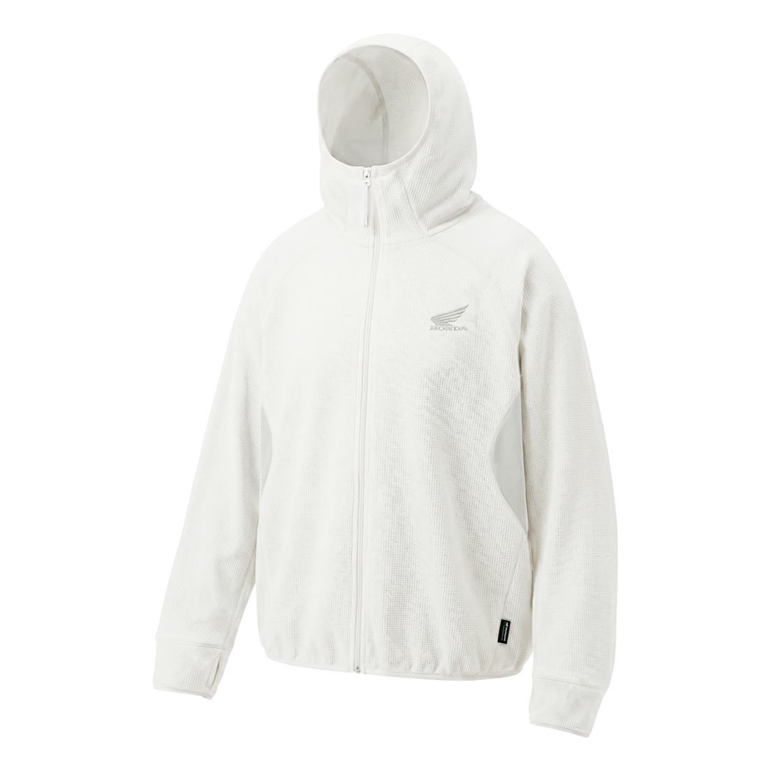 HGS1HZ331ALG Honda H-Tech Light Weight Waffle Hoodie Zip-Up Light Gray