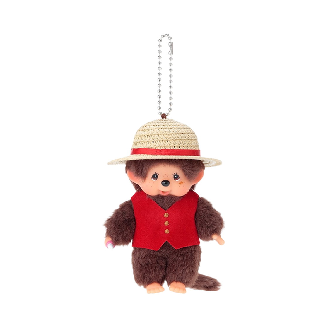 몬치치 x 원피스 루피 몬치치 키 체인(Monchhichi x One Piece Luffy Monchhichi Key Chain)