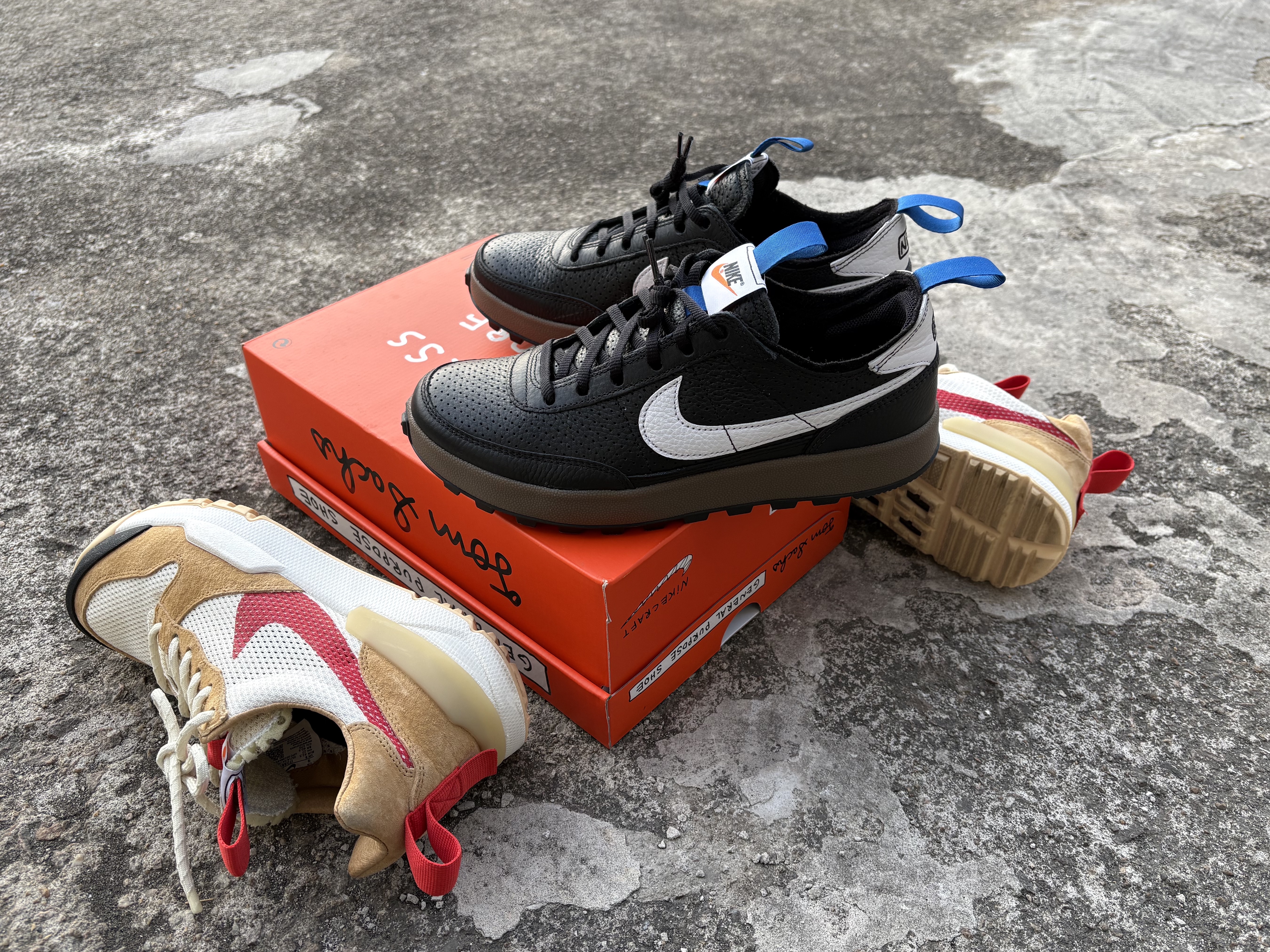 Nike x Tom Sachs Mars Yard Shoe 3.0 Space Camp, Nike x Tom Sachs Craft General Purpose Black White 착용 스타일 - 1
