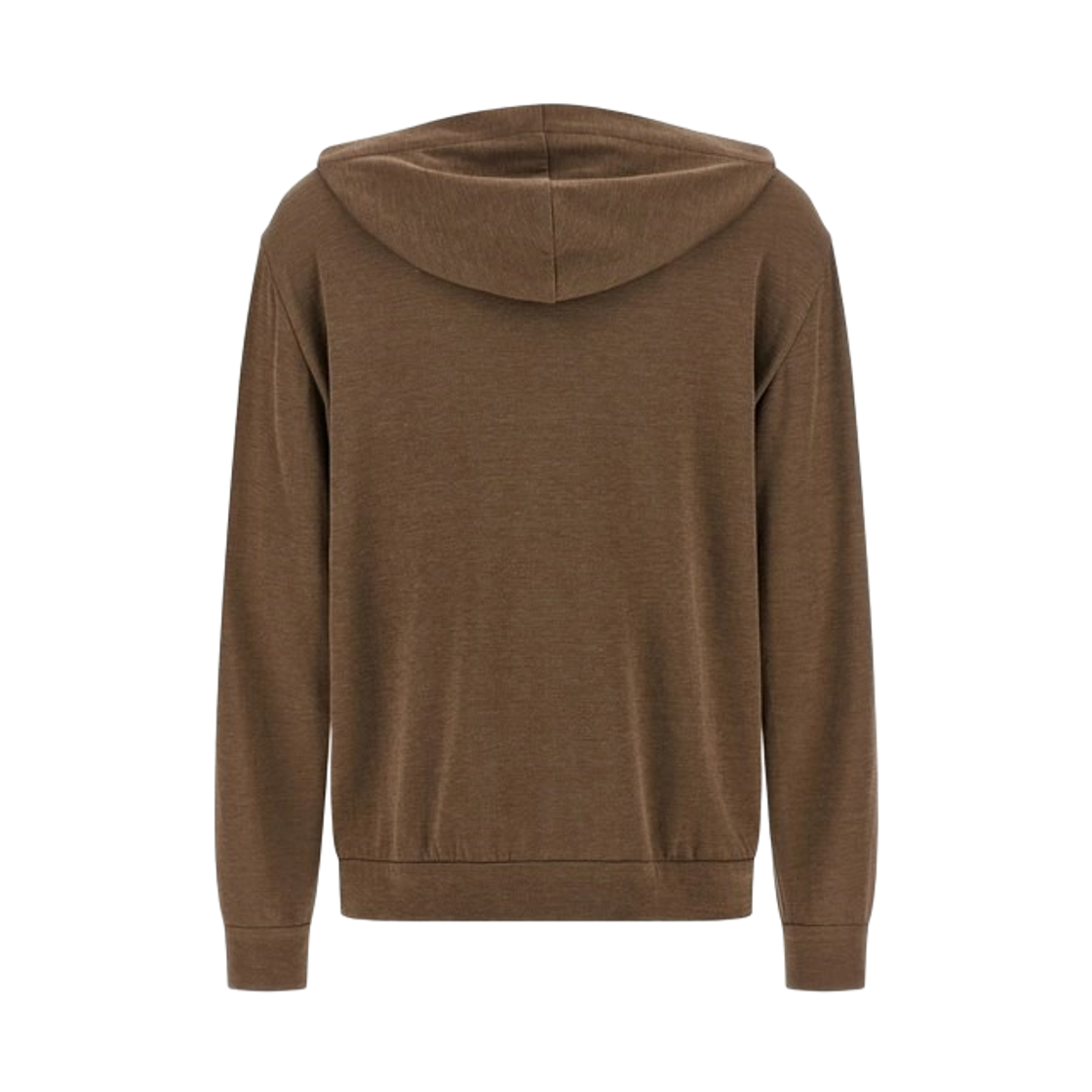 (W) 브루넬로 쿠치넬리 코튼 실크 인터로크 후드 스웨트셔츠 브라운((W) Brunello Cucinelli Cotton Silk Interlock Hooded Sweatshirt Brown) - 2