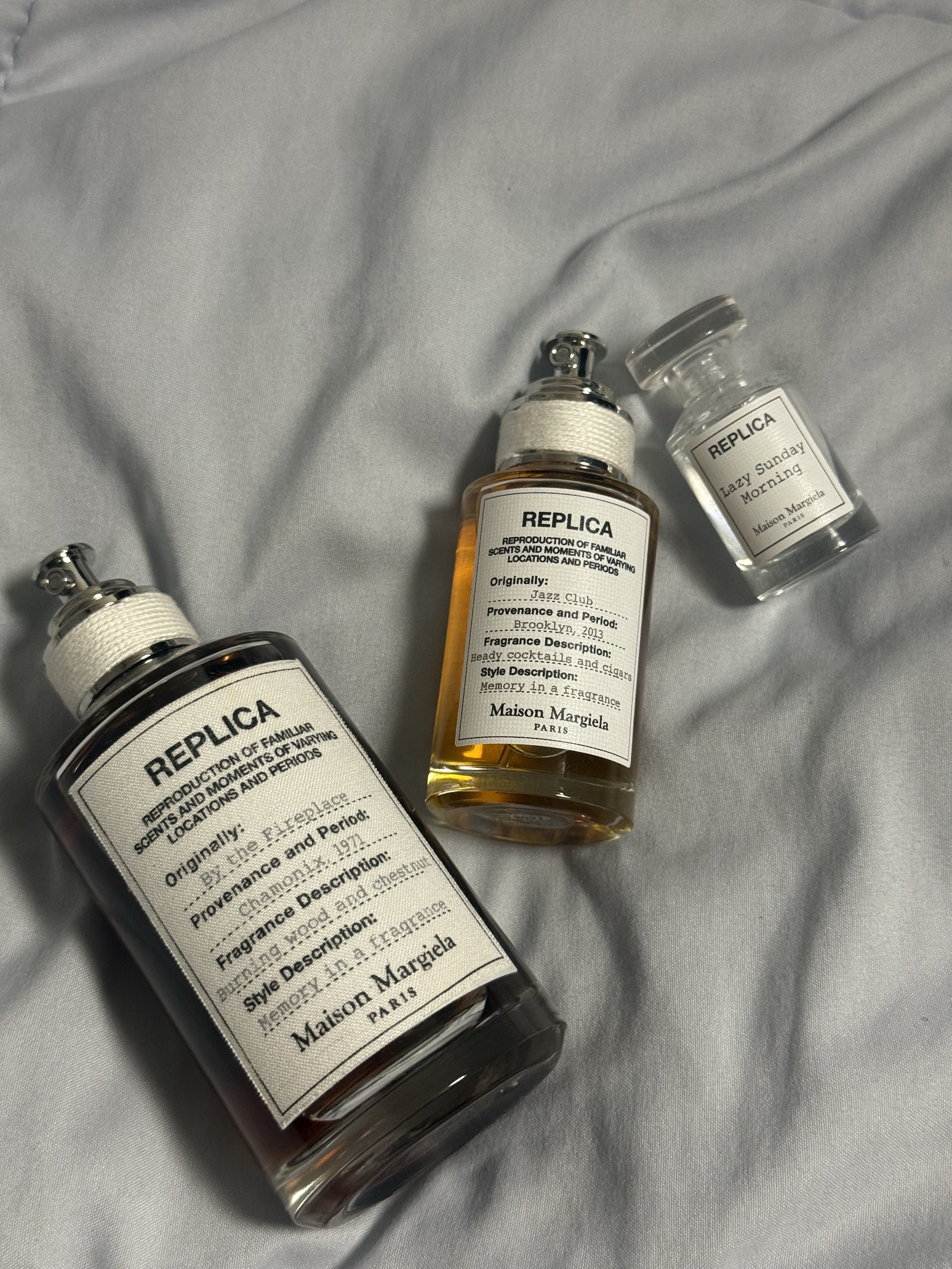 Maison Margiela Replica Jazz Club Eau De Toilette 30ml, Maison Margiela Replica By The Fireplace Eau De Toilette 100ml 착용 스타일