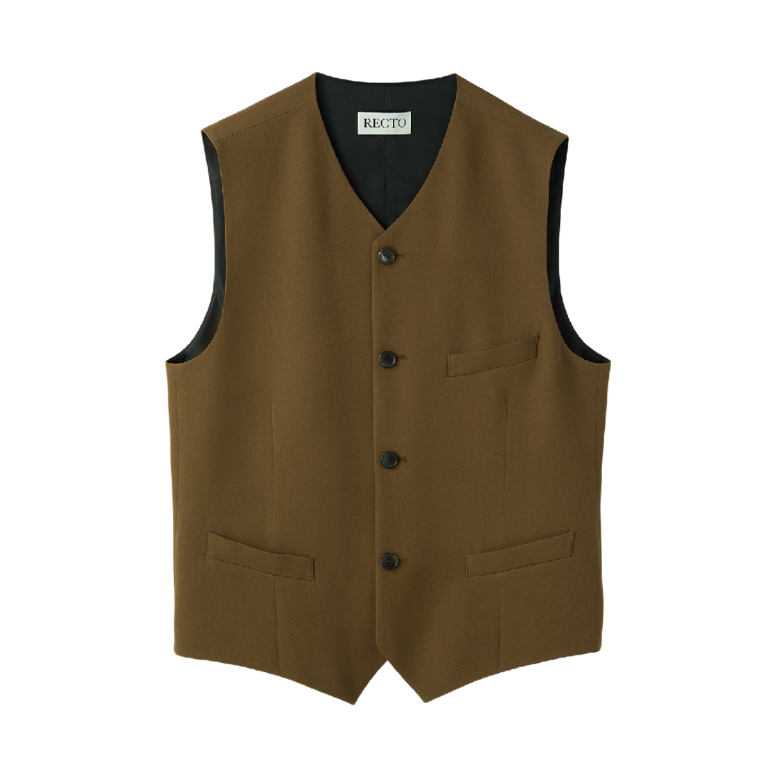렉토 스트랩 디테일 수트 베스트 오크레(Recto Strap Detail Suit Vest Ochre)