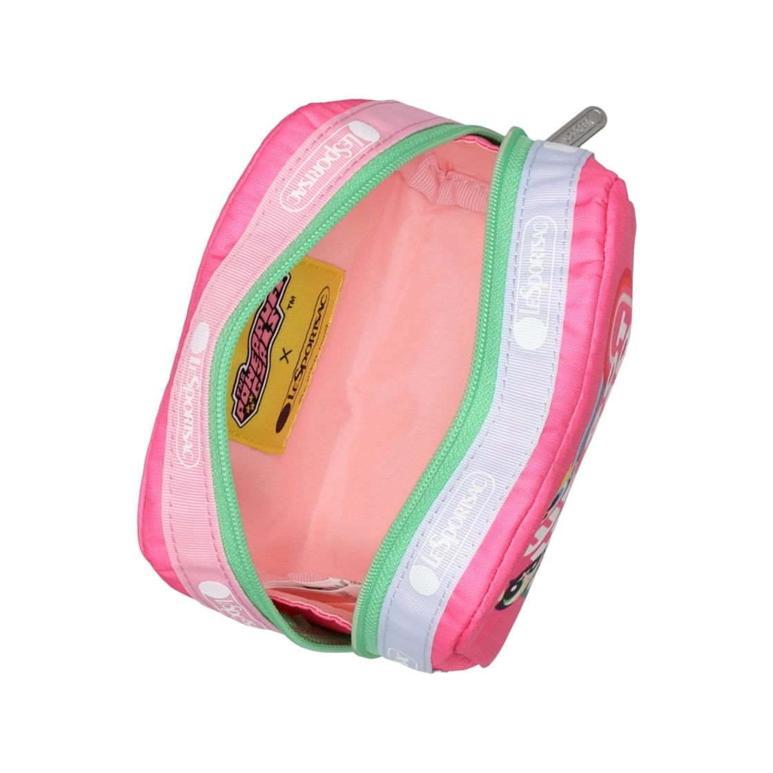 레스포색 파워퍼프걸 핑크 스퀘어 코스메틱 파우치(Lesportsac PPG Pink Square Cosmetic) - 4