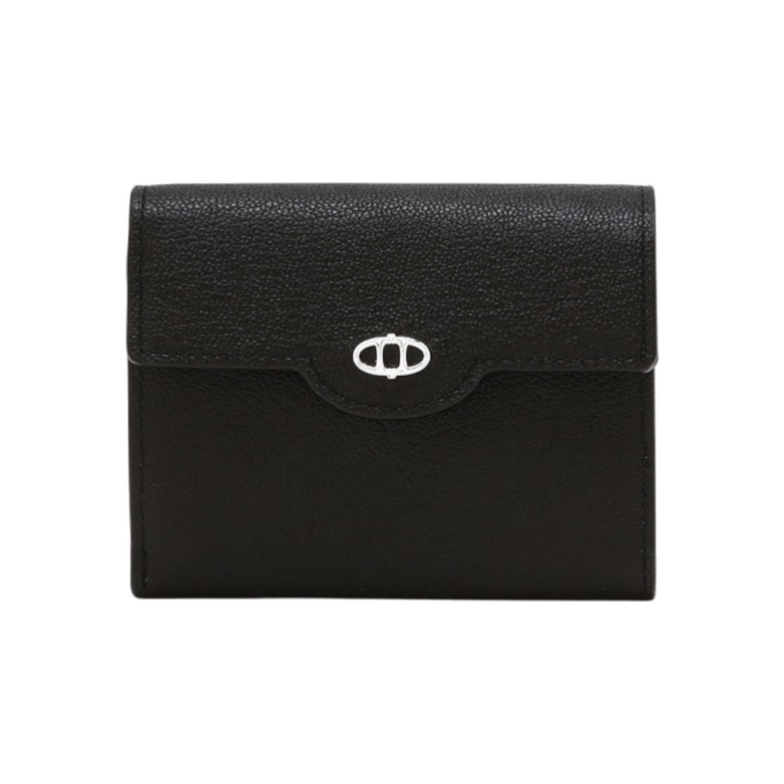 AAHO6E335BK Athe Vanessabruno Acc Black Leather Double-A Trifold Wallet Black