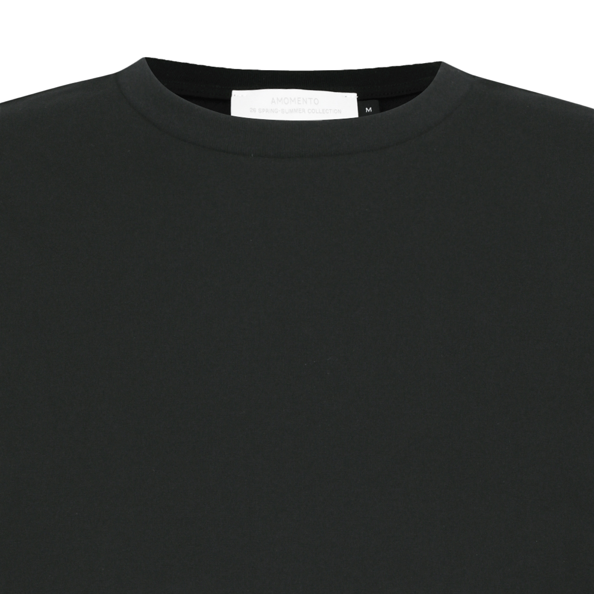 아모멘토 맨즈 베이직 티셔츠 블랙 - 26SS(Amomento Men's Basic T-Shirt Black - 26SS) - 4
