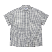 SPORT CHAMBER SC Square Check Roll-up Shirt WHITE