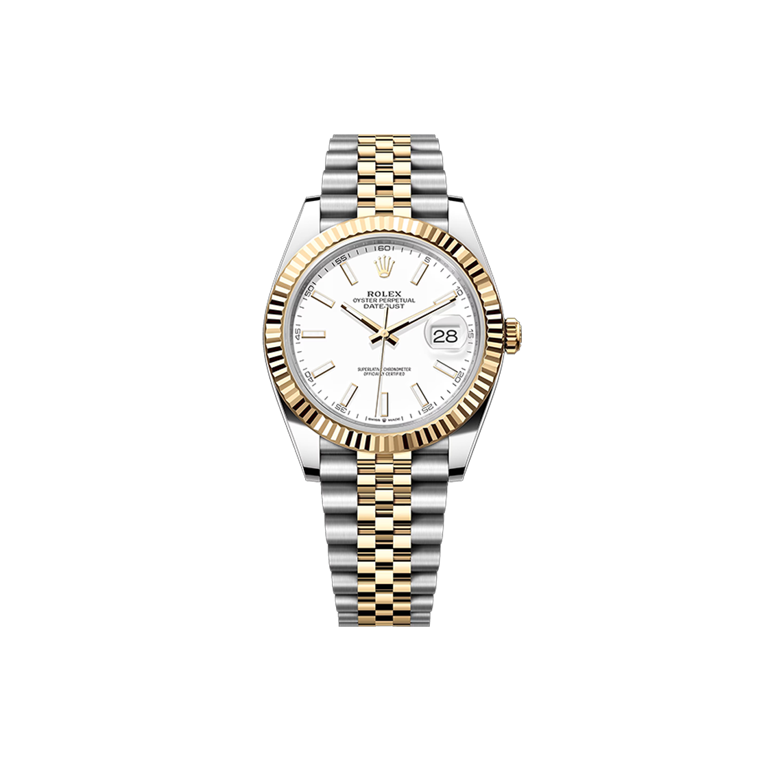 ITFDKNI756KI Rolex Datejust 41 - 126333 White Bar Jubilee No. 7581