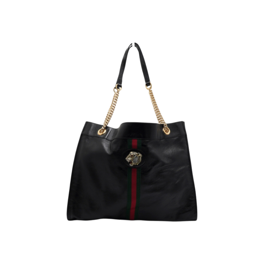 ITBUDDVI5RFT Gucci Black Tiger Head Web Chain Shoulder Bag