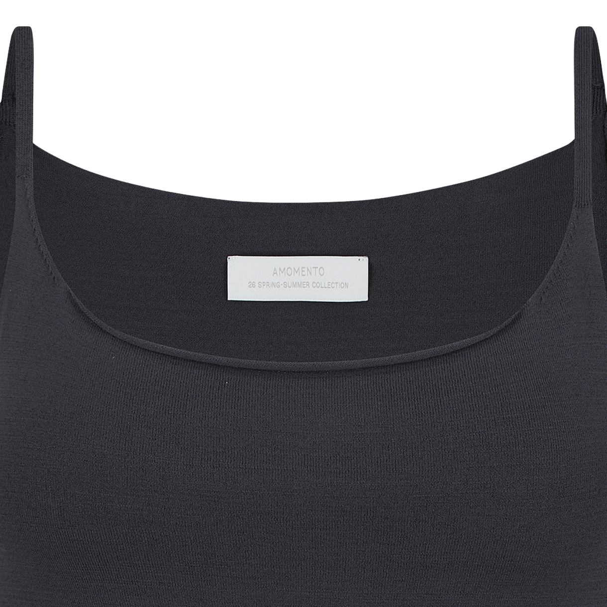 아모멘토 우먼 슬리브리스 니트 탑 차콜 - 26SS(Amomento Women Sleeveless Knit Top Charcoal - 26SS) - 3