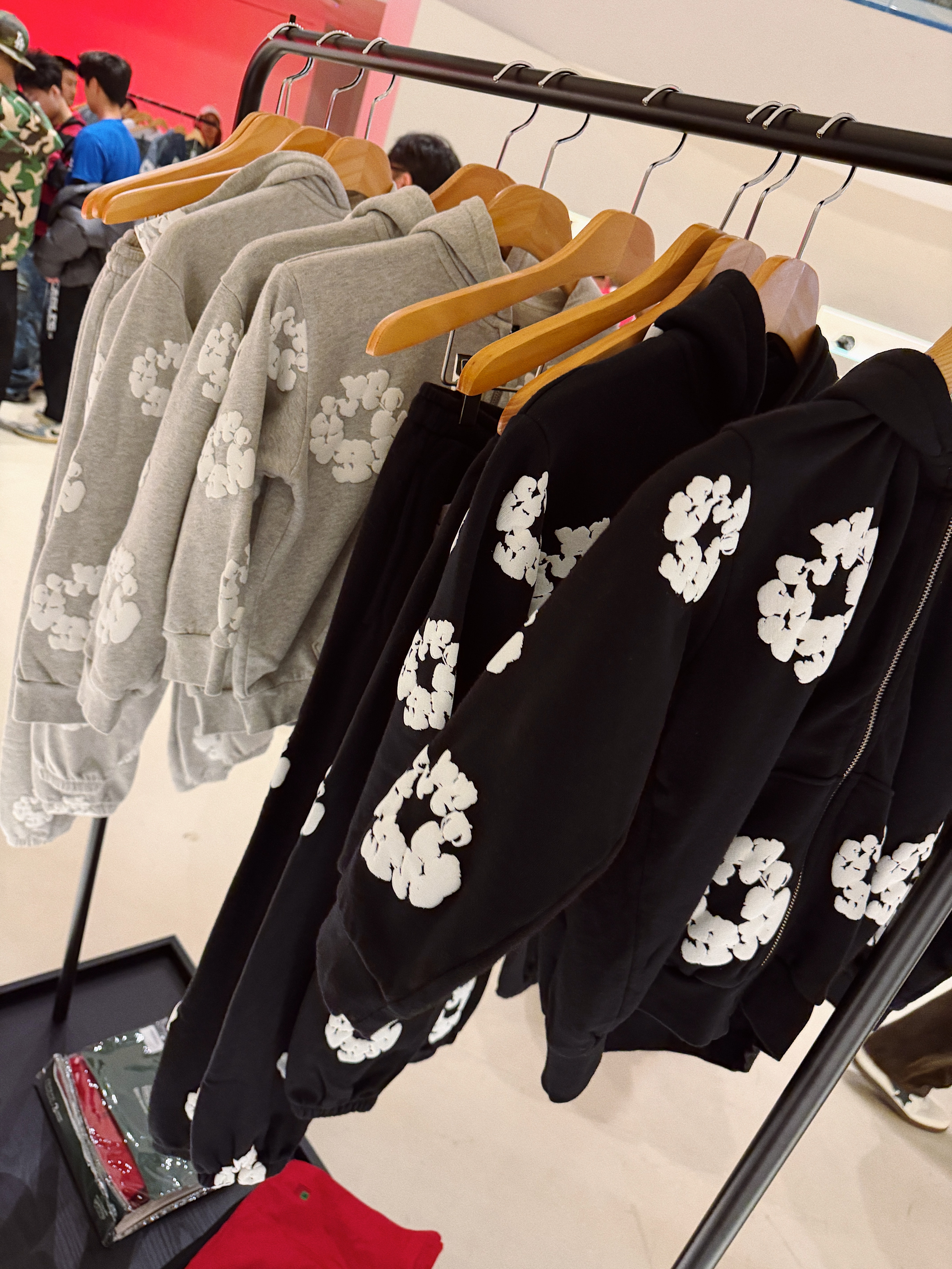 Nonnod Flexible String Check Shirts Classic Blue, Denim Tears The Cotton Wreath Sweatshirt Pink 착용 스타일 - 4