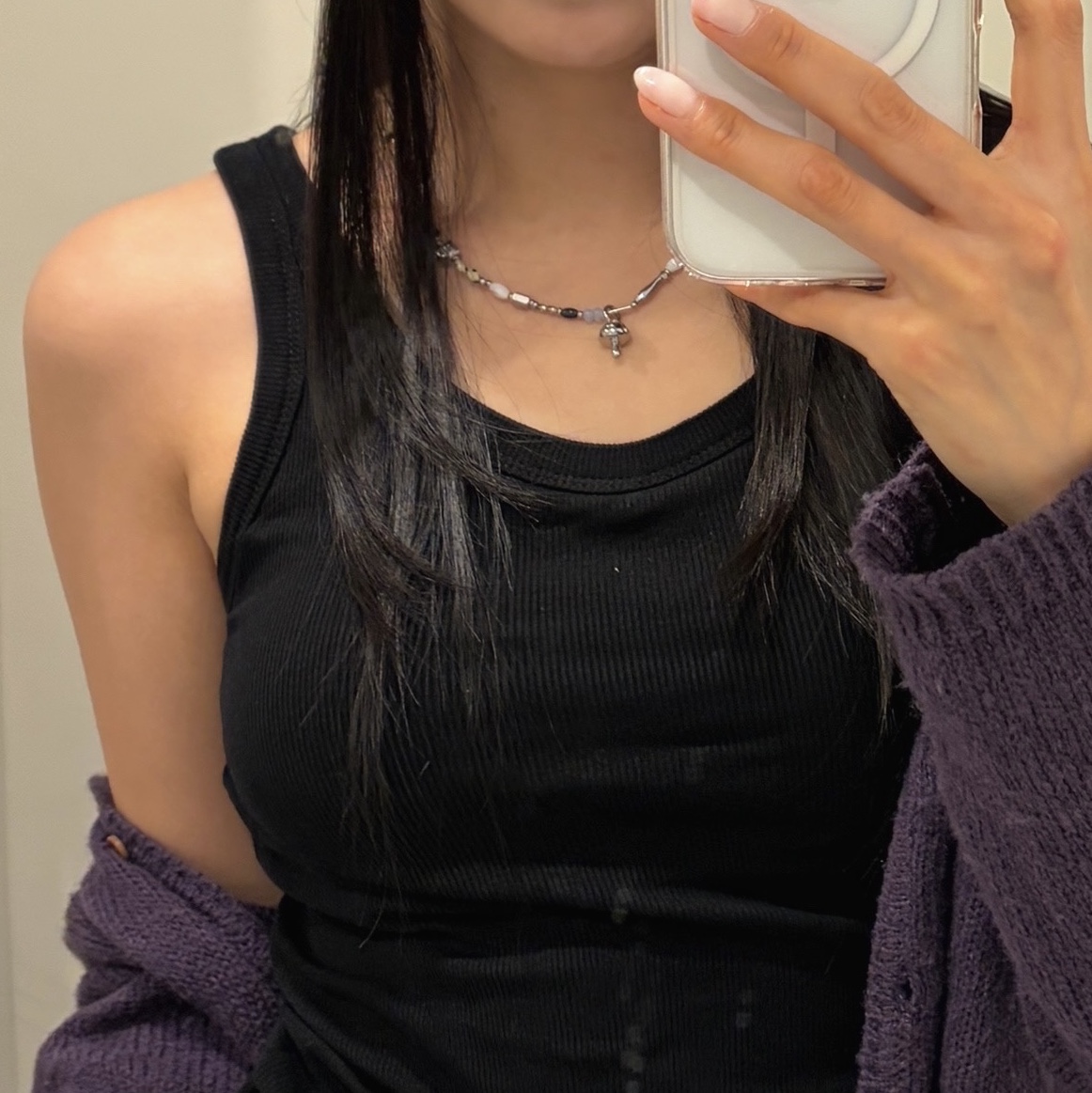 Riomeu Parasola Mushroom Necklace 착용 스타일 - 1