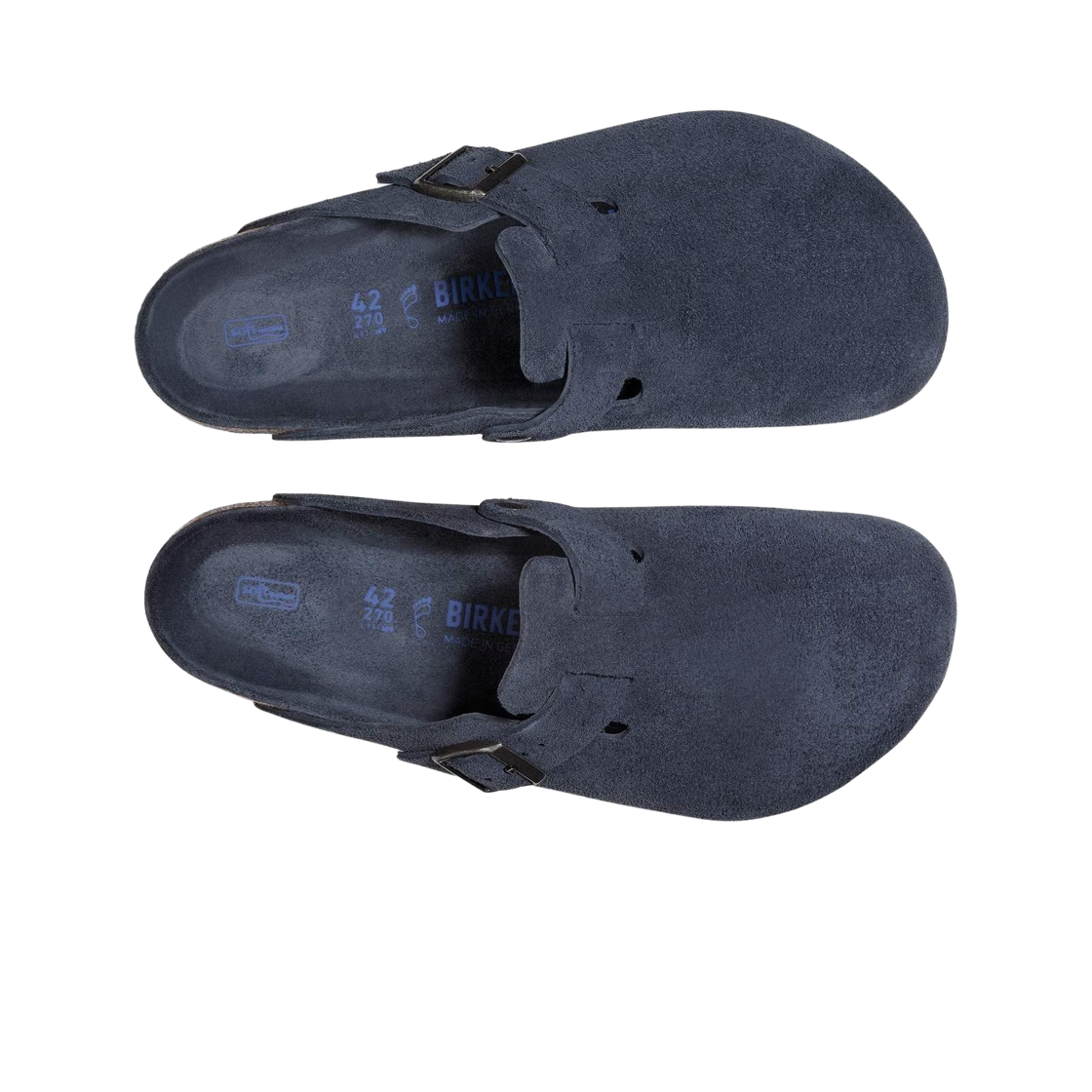 버켄스탁 보스턴 스웨이드 레더 뉴 네이비 토날 - 내로우(Birkenstock Boston Suede Leather New Navy Tonal - Narrow) - 2
