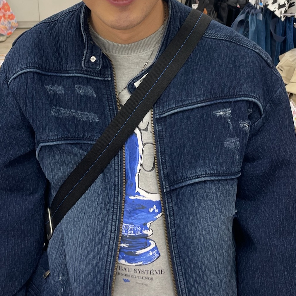 Ader Error Pelter Jacket Blue 착용 스타일