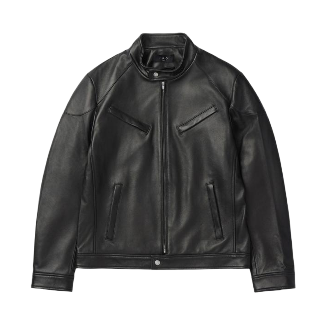 이로 오큘리스 워시드 하이넥 가죽 자켓 블랙(IRO Oculys Washed High-Neck Leather Jacket Black)
