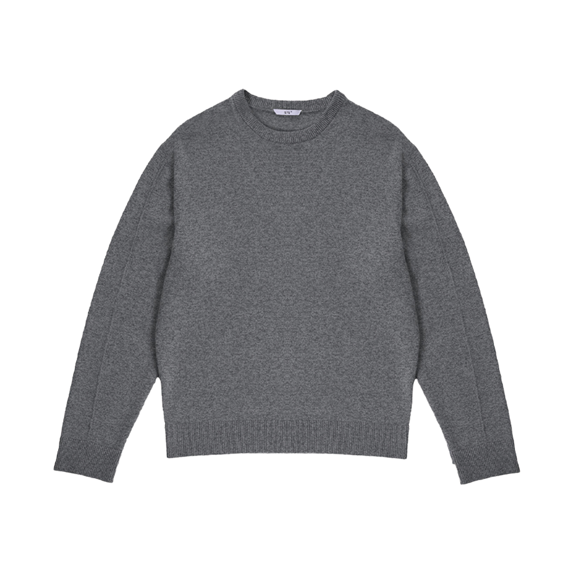 에스티유 핀턱 라운드넥 니트 인 그레이(STU Pin Tuck Round Neck Knit In Grey)