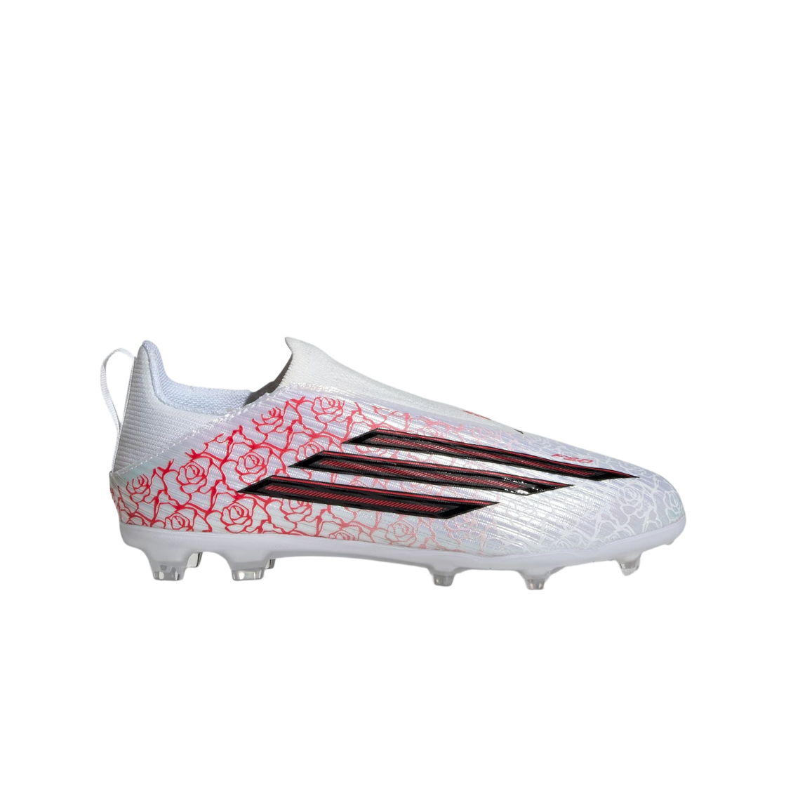 (J) 아디다스 F50 리그 레이스리스 FG/MG 라민 야말 클라우드 화이트 코어 블랙((J) Adidas F50 League Laceless FG/MG Lamine Yamal Cloud White Core Black) - 1