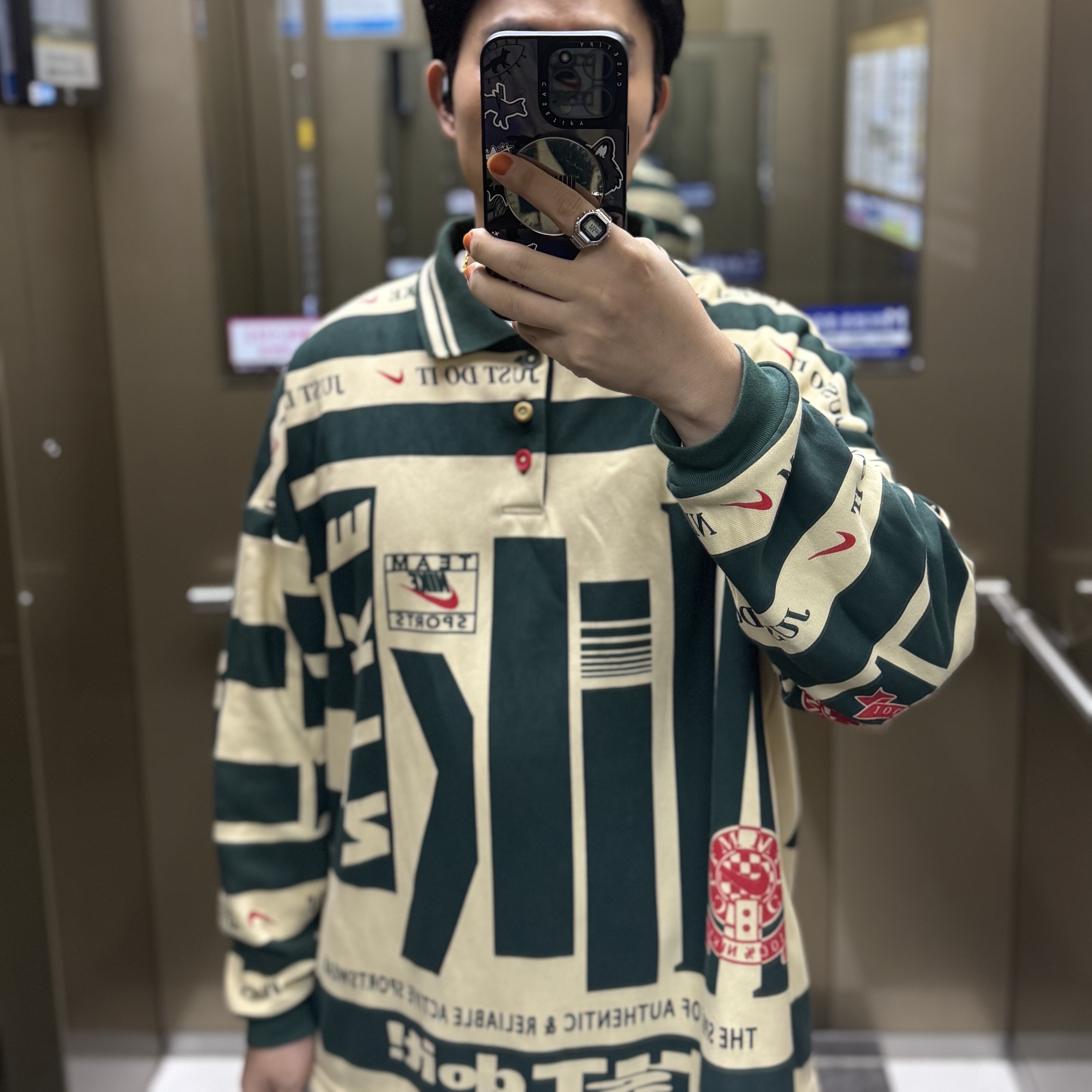 Nike x Cactus Plant Flea Market Long Sleeve Polo Natural - US/EU, Casio 50th Anniversary Ring Watch CRW-001-1 착용 스타일