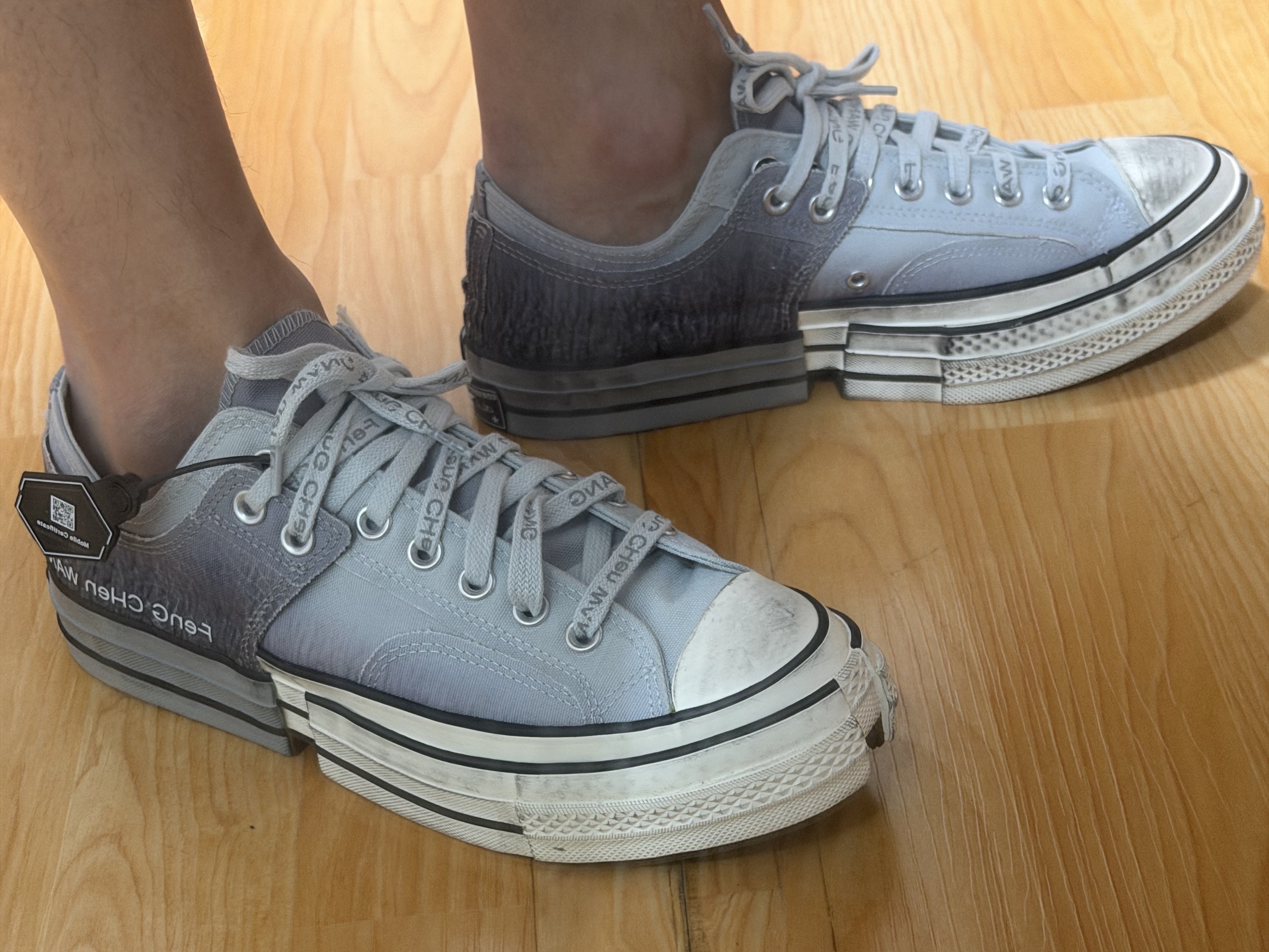 Converse x Feng Chen Wang Chuck 70 Ox 2-in-1 Grey 착용 스타일 - 2