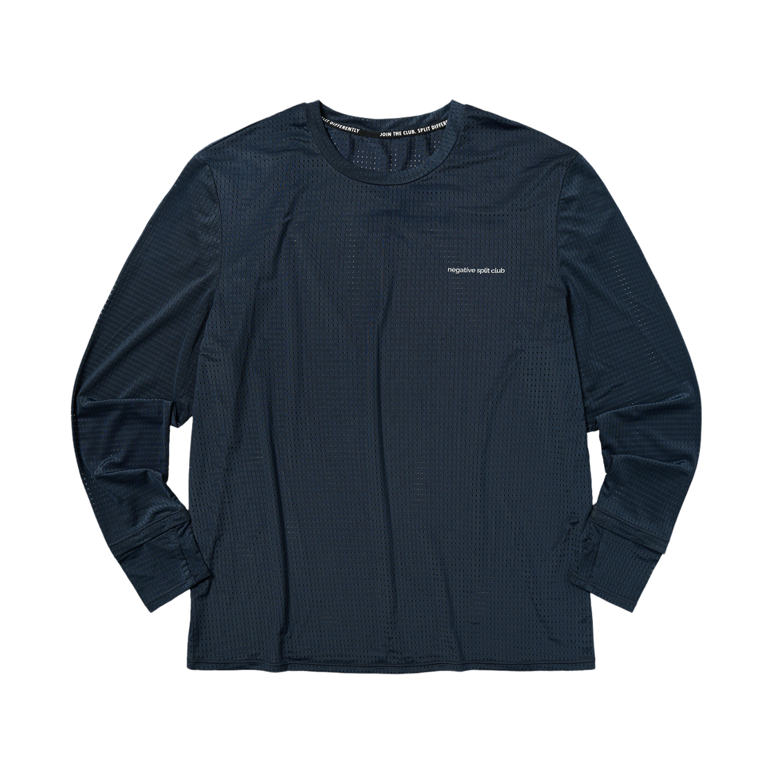 네거티브 스플릿 클럽 에어벤트 솔리드 핑거 워치홀 롱슬리브 네이비(negative split club Air Vent Solid Finger Watchhole Long Sleeve Navy)