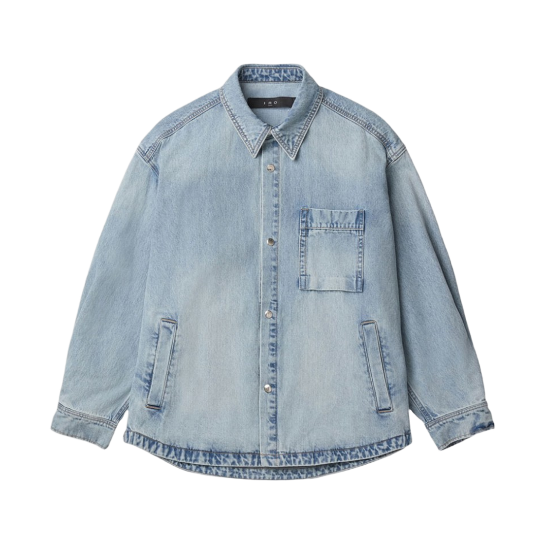 이로 아쥬레 데님 긴팔 셔켓 라이트 블루(IRO Azuree Denim Long Sleeve Shirt Jacket Light Blue) - 1