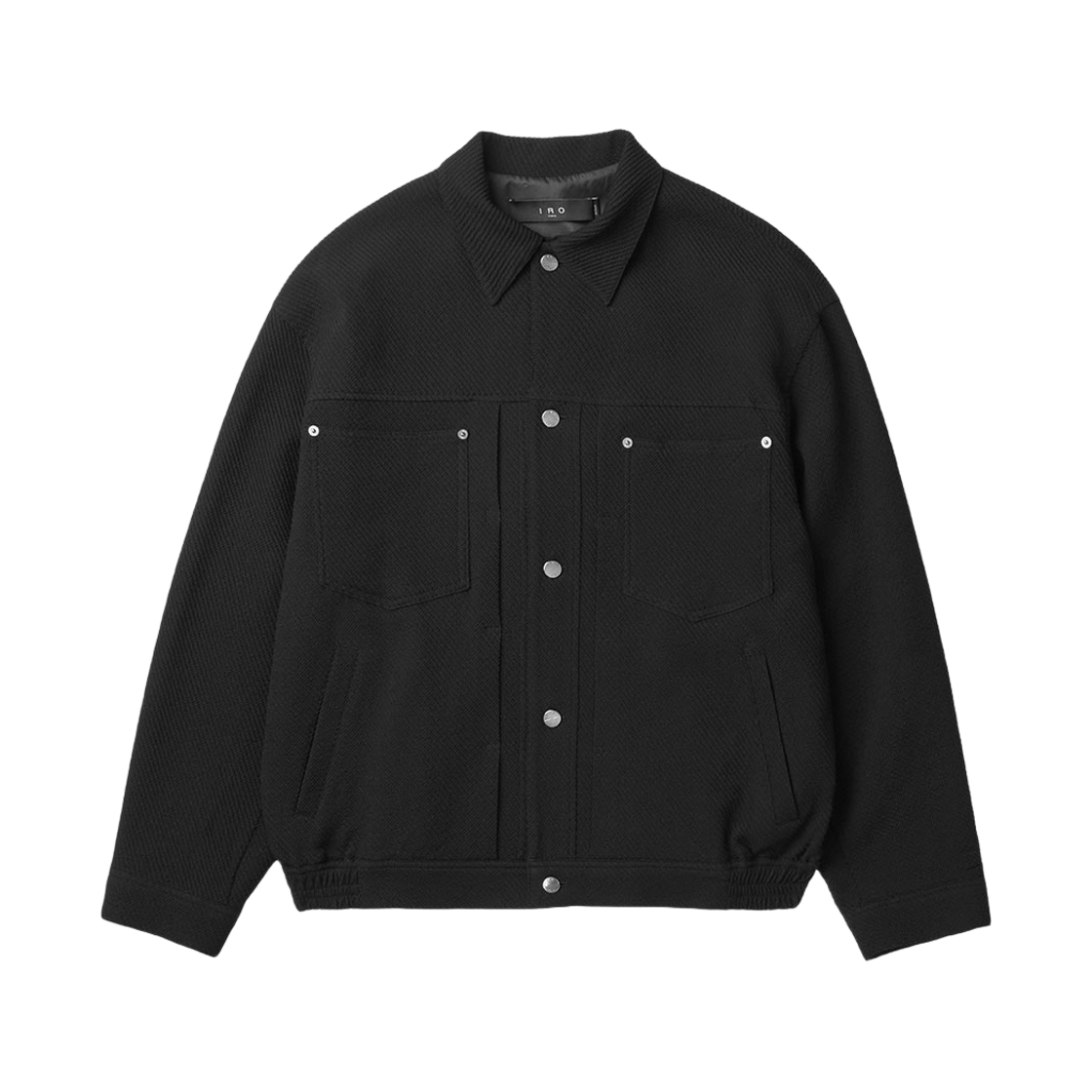 이로 에니그메 엠보 트윌 트러커 자켓 블랙(IRO Enigme Embossed Twill Trucker Jacket Black)