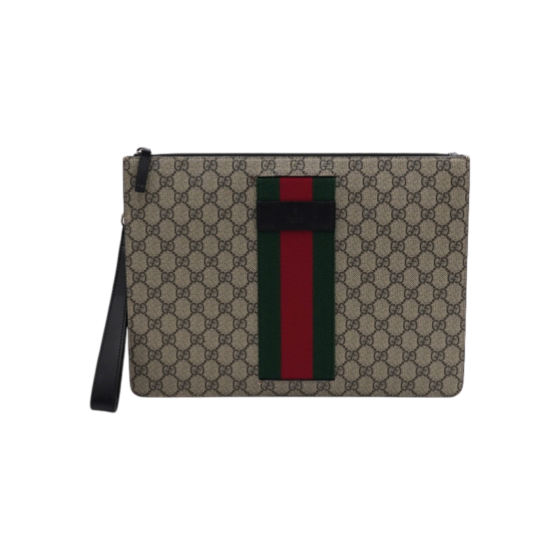 구찌 433665 GG 수프림 캔버스 삼색Web 스티치 남성 스트랩 클러치백aa61625(Gucci 433665 GG Supreme Canvas Tricolor Web Stitch Men's Strap Clutch Bag)