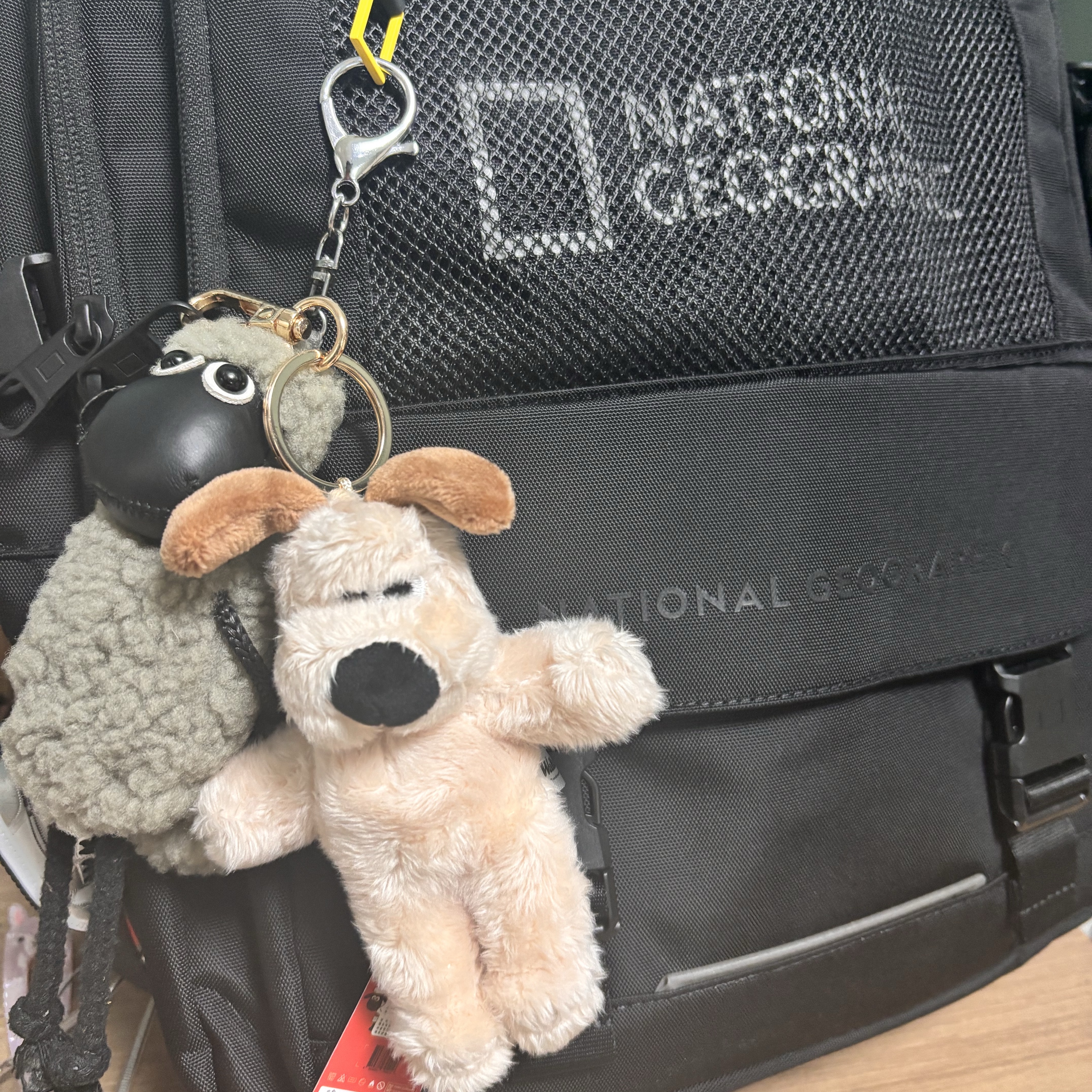 Dream C&C Wallace & Gromit Mini Keyring Plush 12cm 착용 스타일