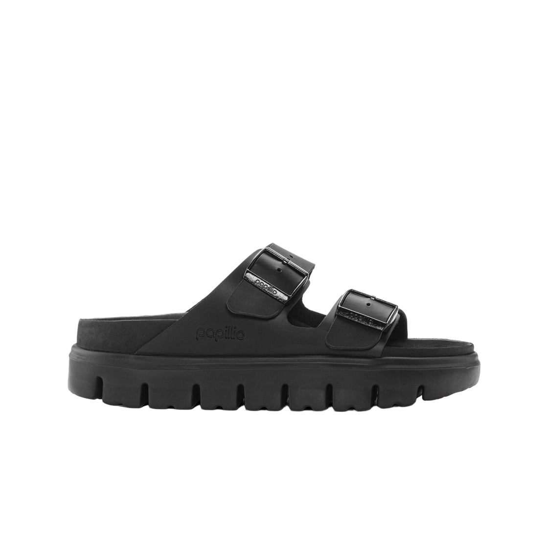 1024565 (W) Birkenstock Arizona Papillio Chunky Leather Black - Narrow
