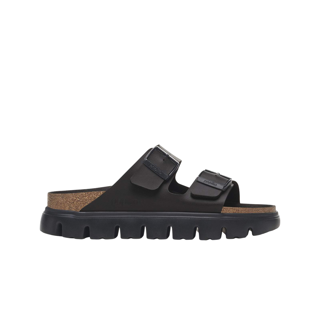 1029077 (W) Birkenstock Arizona Papillio Chunky Birko Flor Black - Narrow