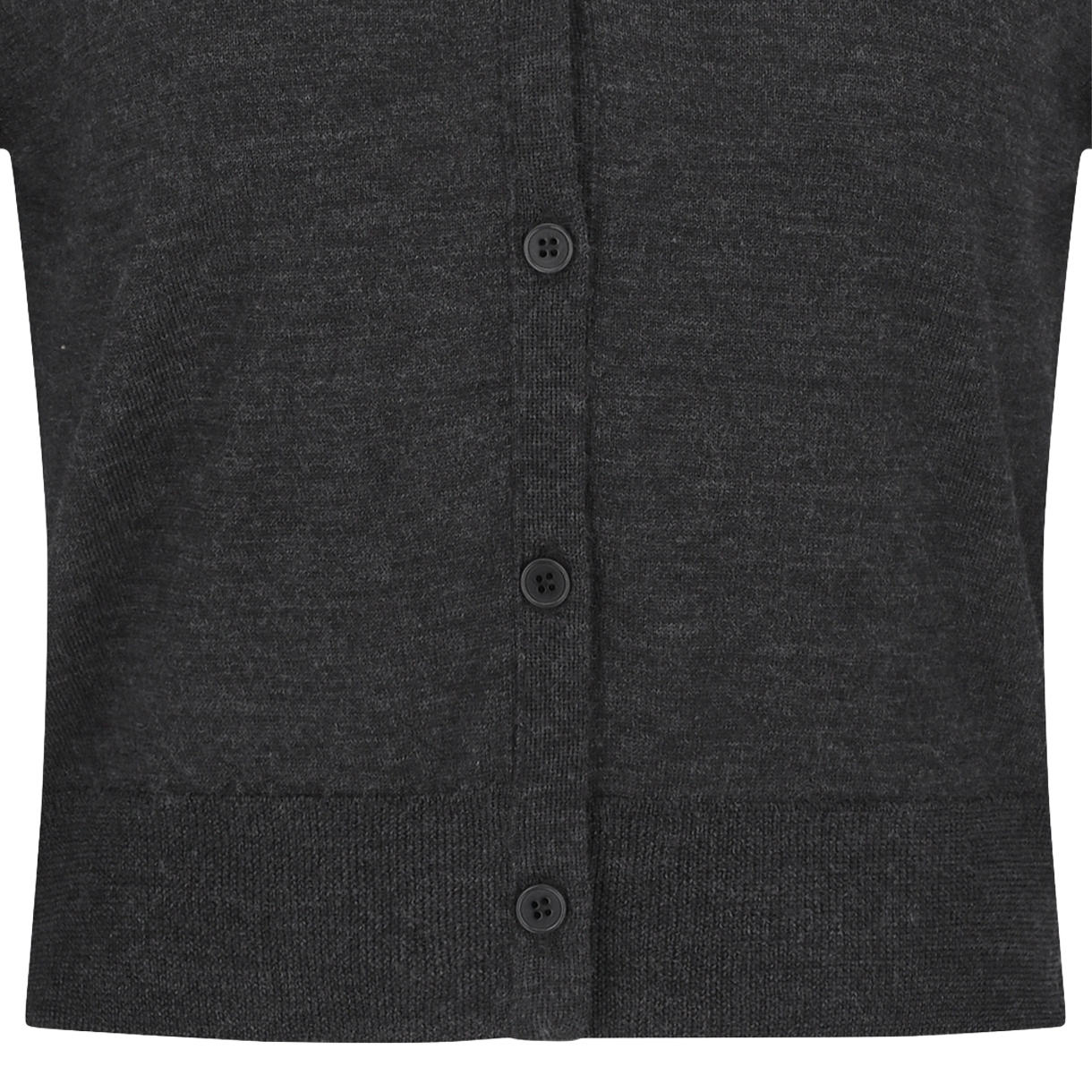 아모멘토 우먼 울 브이넥 크롭 가디건 차콜 - 26SS(Amomento Women Wool V-Neck Crop Cardigan Charcoal - 26SS) - 4