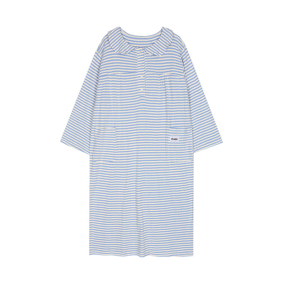 폴리 여 릴렉스 핏 홈 원피스, 라이트 블루(Foli W Relax Fit Home Dress, Light Blue)